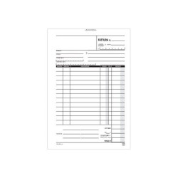 Data Ufficio - Blocco aliquota 1 fattura - 50 fogli - 148 x 215 mm - duplicato - senza carbonio - numerato