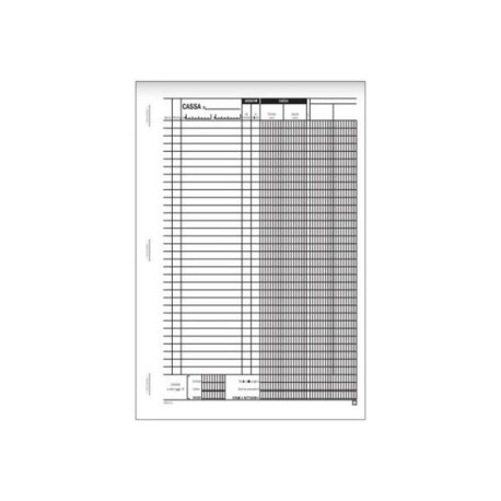 Data Ufficio - Entrate e uscite di cassa con rendiconti e abbuoni - 50 fogli - 215 x 297 mm - duplicato - numerato