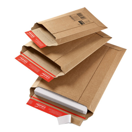 Busta a sacco - in cartone - chiusura autoadesiva - A4 - 215 x 300 x 50 mm - avana - Colompac