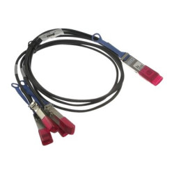 Dell 100GbE Direct Attach - Cavo di breakout - QSFP28 (M) a QSFP28 (M) - 3 m - biassiale - passivo - per Networking S6100- Powe