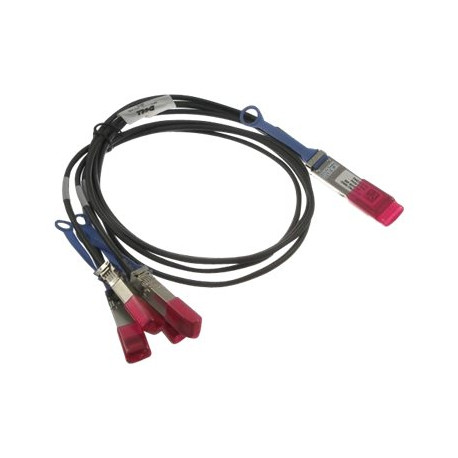 Dell 100GbE Direct Attach - Cavo di breakout - QSFP28 (M) a QSFP28 (M) - 3 m - biassiale - passivo - per Networking S6100- Powe