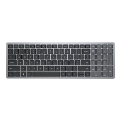 Dell KB740 - Tastiera - compact, multi device - senza fili - 2.4 GHz, Bluetooth 5.0 - QWERTY - USA Internazionale - Titan Gray 