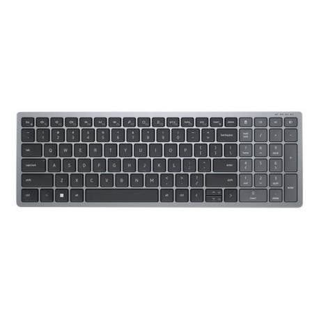 Dell KB740 - Tastiera - compact, multi device - senza fili - 2.4 GHz, Bluetooth 5.0 - QWERTY - USA Internazionale - Titan Gray 