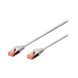 DIGITUS - Cavo patch - RJ-45 (M) a RJ-45 (M) - 3 m - SFTP - CAT 6 - schermato, senza alogeni, antiaggrovigliamento - grigio