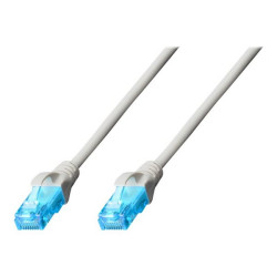 DIGITUS - Cavo patch - RJ-45 (M) a RJ-45 (M) - 30 m - UTP - CAT 5e - schermato, antiaggrovigliamento - grigio