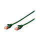 DIGITUS - Cavo patch - RJ-45 (M) a RJ-45 (M) - 50 cm - SFTP - CAT 6 - schermato, senza alogeni, antiaggrovigliamento - verde, R