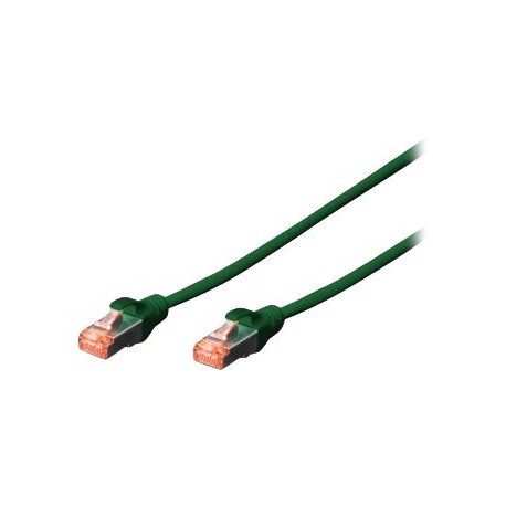 DIGITUS - Cavo patch - RJ-45 (M) a RJ-45 (M) - 50 cm - SFTP - CAT 6 - schermato, senza alogeni, antiaggrovigliamento - verde, R