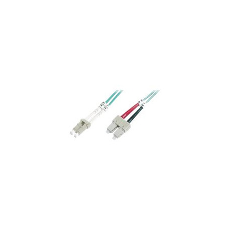 DIGITUS - Cavo patch - SC multi-mode (M) a LC multi-mode (M) - 3 m - fibra ottica - duplex - 50 / 125 micron - OM4 - schermato,