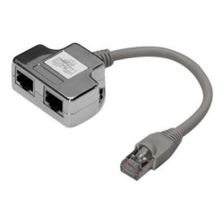 DIGITUS - Splitter di rete - RJ-45 (M) a RJ-45 (F) - 19 cm - schermato - CAT 5e