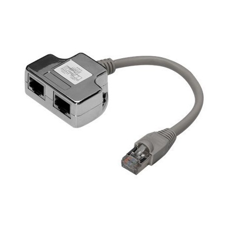 DIGITUS - Splitter di rete - RJ-45 (M) a RJ-45 (F) - 19 cm - schermato - CAT 5e