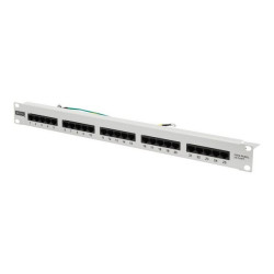 DIGITUS CAT 3 ISDN - Pannello cablaggio - montaggio su rack - CAT 3 - RJ-45 X 25 - grigio, RAL 7035 - 1U - 19"