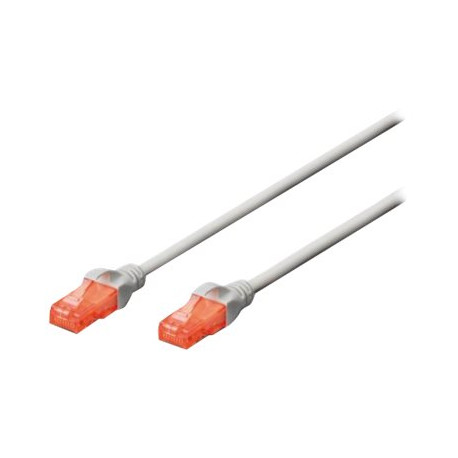 DIGITUS Professional - Cavo patch - RJ-45 (M) a RJ-45 (M) - 1 m - UTP - CAT 6e - schermato, antiaggrovigliamento - grigio