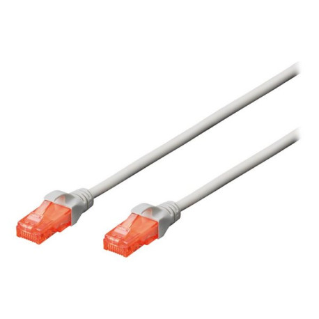 DIGITUS Professional - Cavo patch - RJ-45 (M) a RJ-45 (M) - 50 cm - UTP - CAT 6 - schermato, antiaggrovigliamento - grigio