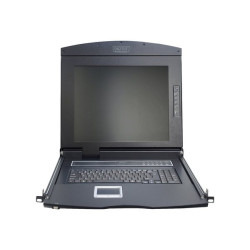 Digitus Professional DS-72210-2IT - Console KVM con switch KVM - 8 porte - Italiano - 17" - montabile in rack - 1280 x 1024 @ 6