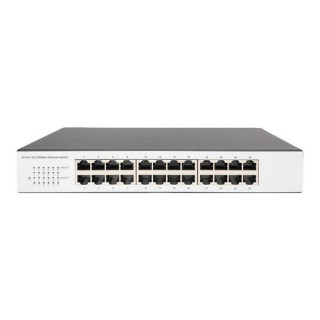 DIGITUS Professional Fast Ethernet N-Way Switch DN-60021-2 - Switch - unmanaged - 24 x 10/100 - desktop, montabile su rack