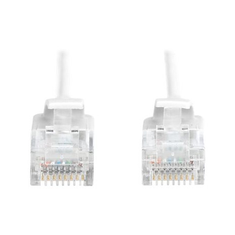 DIGITUS Slim - Cavo patch - RJ-45 (M) a RJ-45 (M) - 1 m - UTP - CAT 6 - senza alogeni, stampato, antiaggrovigliamento - grigio