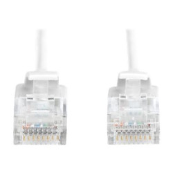 DIGITUS Slim - Cavo patch - RJ-45 (M) a RJ-45 (M) - 3 m - UTP - CAT 6 - senza alogeni, stampato, antiaggrovigliamento - grigio