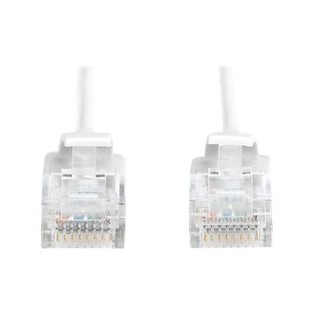 DIGITUS Slim - Cavo patch - RJ-45 (M) a RJ-45 (M) - 3 m - UTP - CAT 6 - senza alogeni, stampato, antiaggrovigliamento - grigio