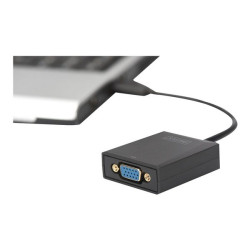 DIGITUS USB 3.0 to VGA Adapter - Adattatore video esterno - USB 3.0 - VGA - nero