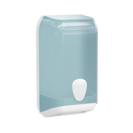 Dispenser carta igienica interfogliata - 307 x 133 x 158 mm - bianco / azzurro - Replast