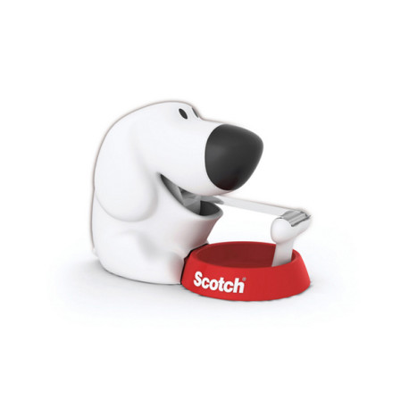 Dispenser Fido - 1 rotolo Scotch Magic 810 1,9 cm x 7,5 m incluso - bianco/nero - Scotch