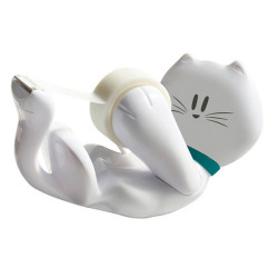 Dispenser Kitty - 1 rotolo Scotch Magic 810 1,9 cm x 7,5 m incluso - bianco - Scotch