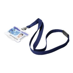 DURABLE SOFT COLOUR - Laccio da collo per badge - 440 x 15 mm - dark navy (pacchetto di 10)