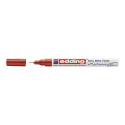 edding 780 gloss paint - Marcatore - permanente - per vetro, metallo, plastica - rosso - inchiostro pigmentato - 0.8 mm