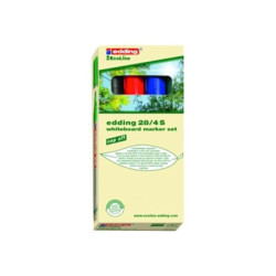 edding EcoLine 28 board - Marcatore - nero, rosso, blu, verde - inchiostro pigmentato - 1.5-3 mm (pacchetto di 4)