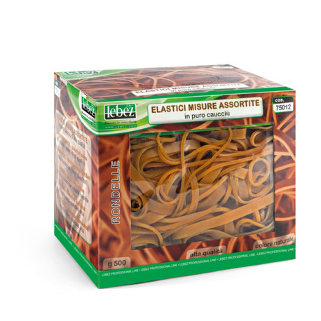 Elastici - misure assortite - 500 gr - caucciU' - avana - Lebez