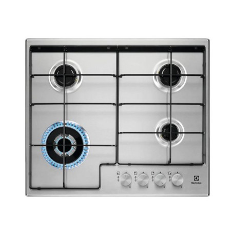 Electrolux Serie 300 Slim line EGS6434X - Piano cottura a gas - 4 piastre - Nicchia - larghezza: 56 cm - profondità 48 cm - acc