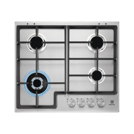 Electrolux Serie 300 Slim line EGS64362X - Piano cottura a gas - 4 piastre - Nicchia - larghezza: 56 cm - profondità 48 cm - ac