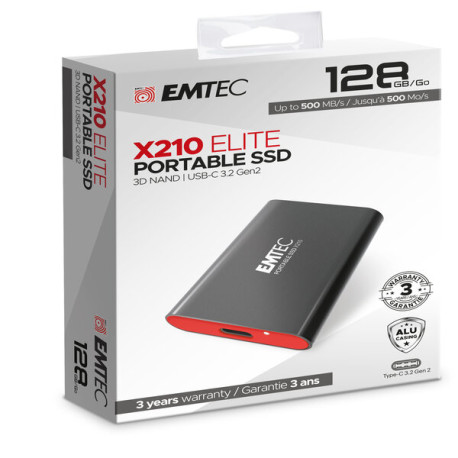 Emtec - X210 External - 128GB - ECSSD128GX210