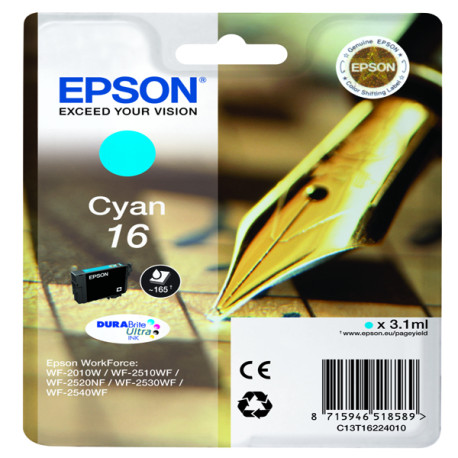 Epson - Cartuccia ink - 16 - Ciano - C13T16224012 - 3,1ml