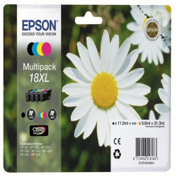 Epson - Cartuccia ink - 18XL - C/M/Y/K - C13T18164012 - C/M/Y 6,6ml cad - K 11,5ml