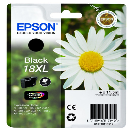 Epson - Cartuccia ink - 18XL - Nero - C13T18114012 - 11,5ml