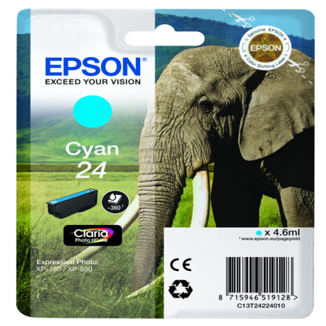 Epson - Cartuccia ink - 24 - Ciano - C13T24224012 - 4,6ml