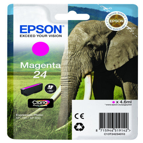 Epson - Cartuccia ink - 24 - Magenta - C13T24234012 - 4,6ml