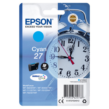 Epson - Cartuccia ink - 27 - Ciano - C13T27024012 - 3,6ml