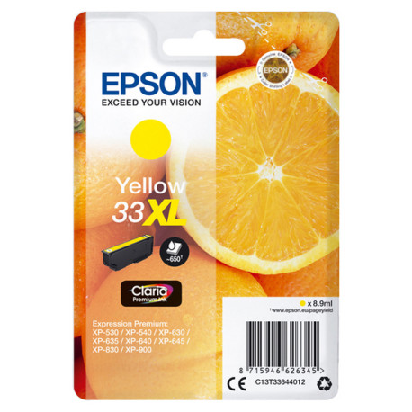 Epson - Cartuccia ink - 33XL - Giallo - C13T33644012 - 8,9ml