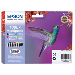 Epson - Cartuccia ink - C/M/Y/K/C CH/M CH - T0807 - C13T08074011  - 7,4ml cad