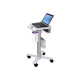 Ergotron StyleView - Carrello - per impieghi leggeri - per notebook/scanner codici a barre - medico - acciaio - bianco, allumin