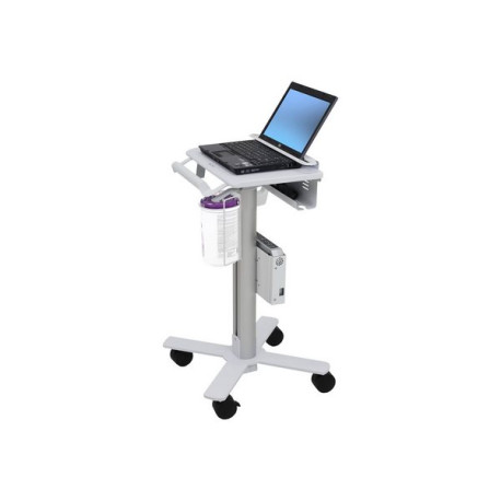 Ergotron StyleView - Carrello - per impieghi leggeri - per notebook/scanner codici a barre - medico - acciaio - bianco, allumin