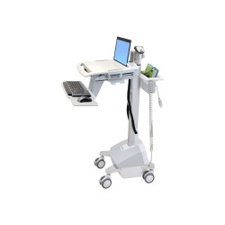 Ergotron StyleView EMR Laptop Cart, LiFe Powered - Carrello - per notebook/dotazione PC - bloccabile - medico - plastica, Allum