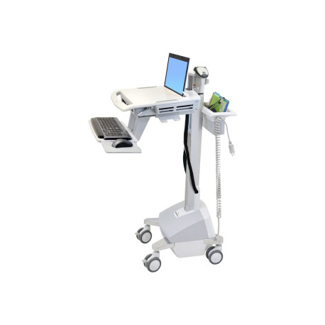Ergotron StyleView EMR Laptop Cart, LiFe Powered - Carrello - per notebook/dotazione PC - bloccabile - medico - plastica, Allum