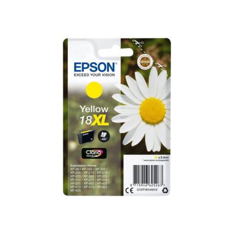 Epson 18XL - 6.6 ml - XL - giallo - originale - blister con allarme a radiofrequenza - cartuccia d'inchiostro - per Expression 