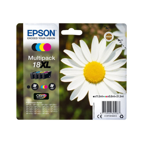 Epson 18XL Multipack - Confezione da 4 - XL - nero, giallo, ciano, magenta - originale - blister con allarme a radiofrequenza -