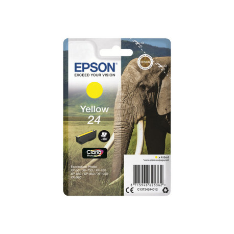 Epson 24 - 4.6 ml - giallo - originale - blister con allarme a radiofrequenza - cartuccia d'inchiostro - per Expression Photo X