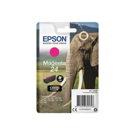 Epson 24 - 4.6 ml - magenta - originale - blister con allarme a radiofrequenza - cartuccia d'inchiostro - per Expression Photo 