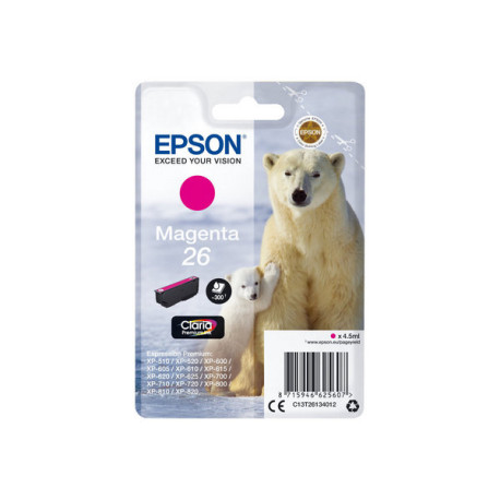 Epson 26 - 4.5 ml - magenta - originale - blister con radiofrequenza / allarme acustico - cartuccia d'inchiostro - per Expressi